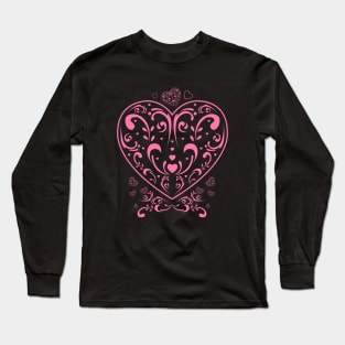 Ornamental Valentine's Day Heart Long Sleeve T-Shirt